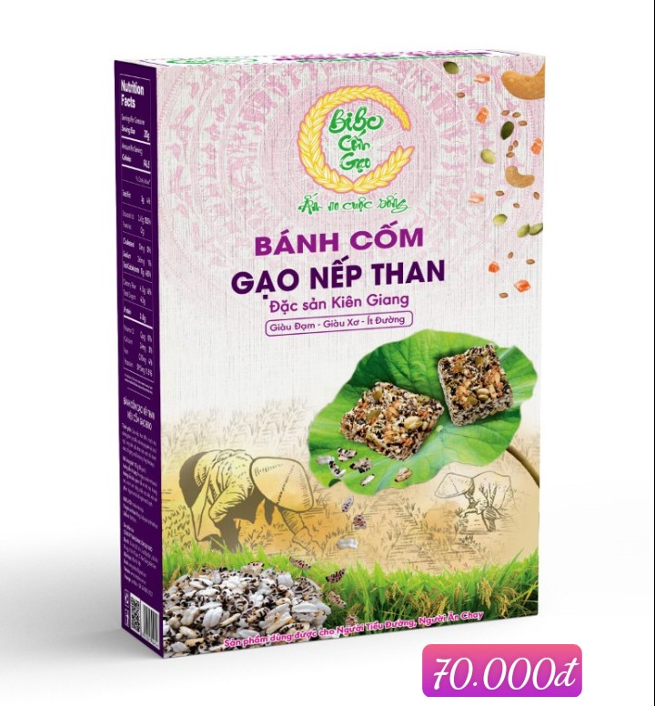 Bánh cốm gạo nếp than